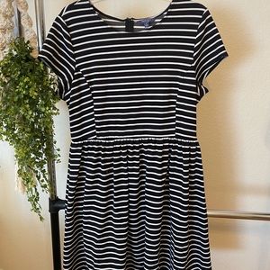 Zip up stripe dress